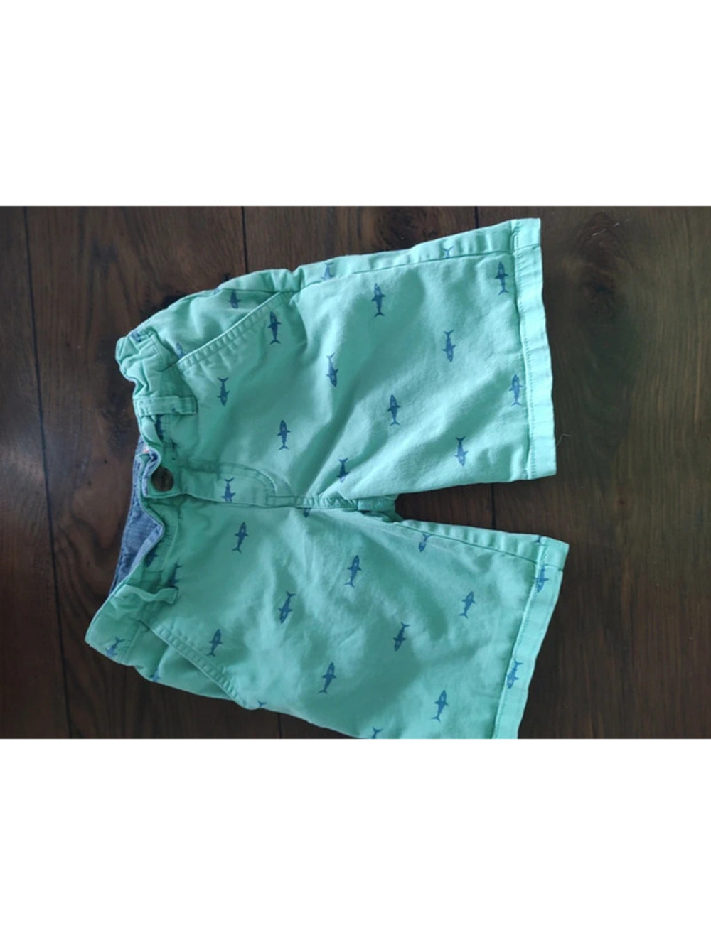 Cat & Jack Boys' Shorts Size 6T Turquoise Shark Print - Picture 5 of 6